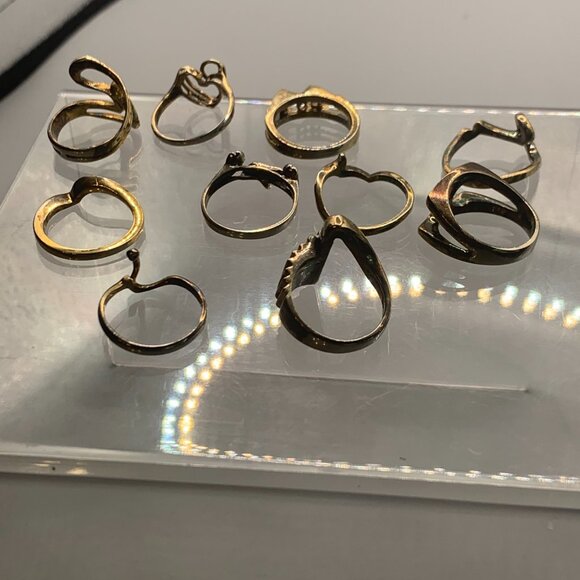 10ct Vintage Salesman Sample  Electro Plated Women's Size 6 Rings - Picture 4 of 4